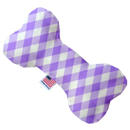 Mirage Pet Products 10 in. Purple Plaid Bone Dog Toy 1156-TYBN10